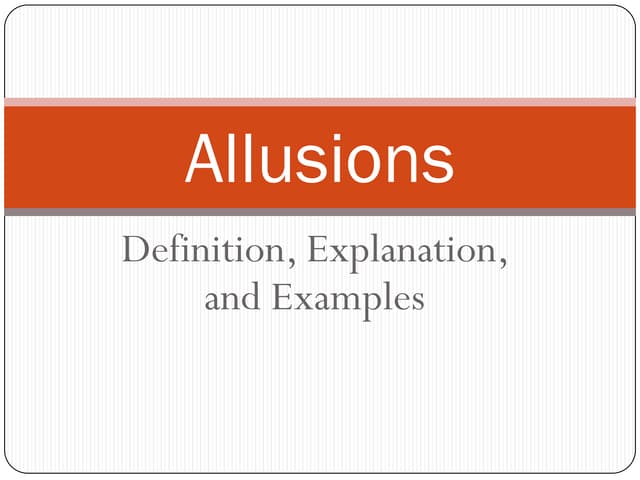 Allusions powerpoint