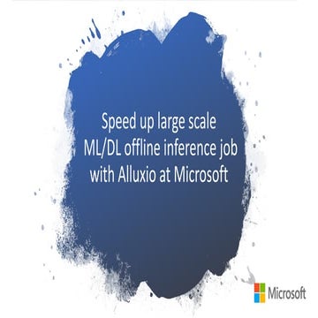 Speed up large-scale ML/DL offline inference job with Alluxio