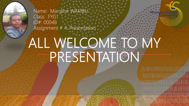 All welcome to my presentation 