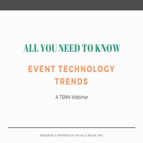 All YOU Need to Know About Event Technology Trends