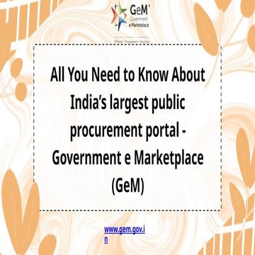 All You Need to Know About India’s largest public procurement portal ...