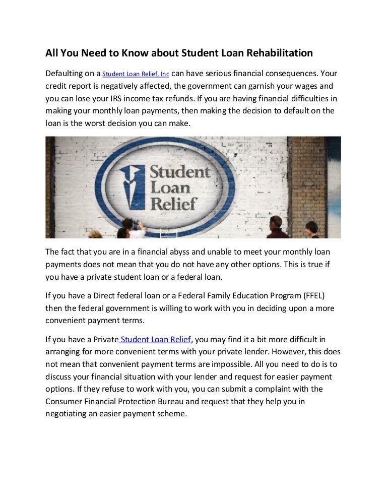 All you need to know about student loan rehabilitation