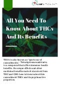 All You Need To Know About THCv And Its Benefits