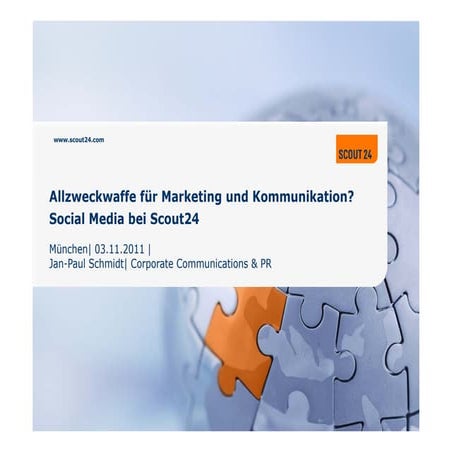 Allzweckwaffe für Kommunikation und Marketing  - Social Media bei Scout24