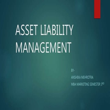 Asset Liability Management 