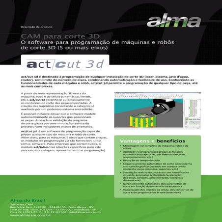 Alma/Raihsa: CAM para programação robô de corte