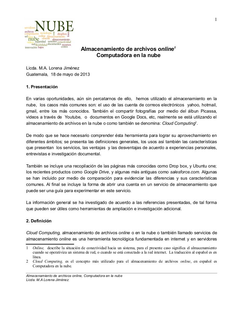 Almacenamiento de archivos