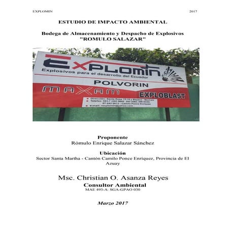 Almacenamiento de explosivos explomin