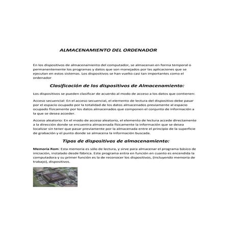 Almacenamiento del ordenador