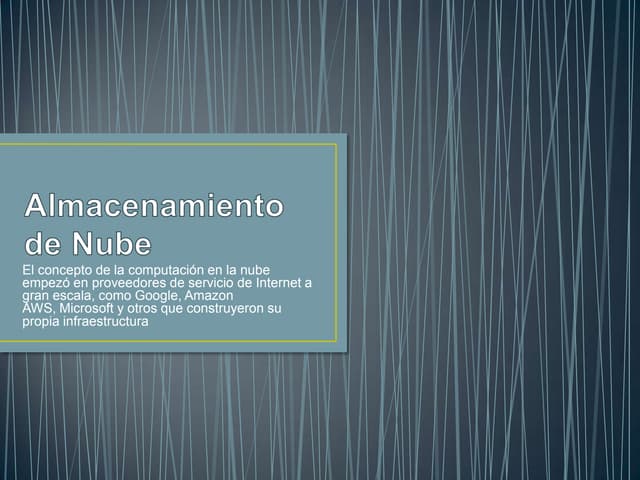 Almacenamiento de nube diapositivas