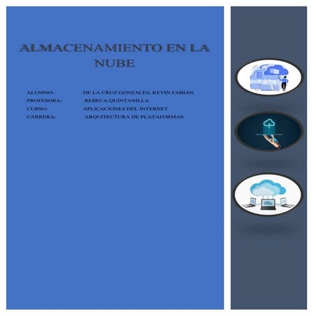 Almacenamiento en la Nube - De la Cruz Gonzales | PDF