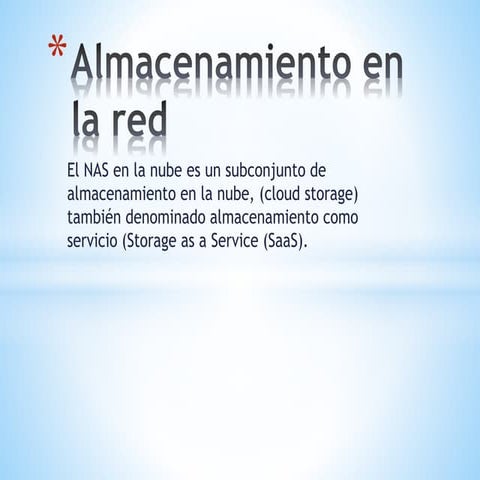 Almacenamiento en la red