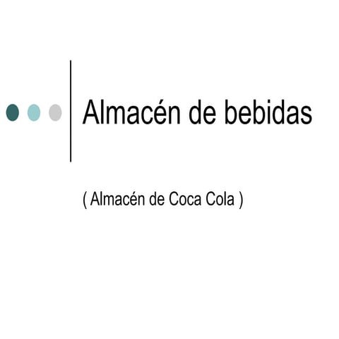 Almacen de productos   cocacola