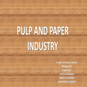 Pulp and Paper industry-sensors