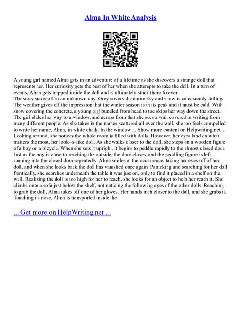 Alma In White Analysis