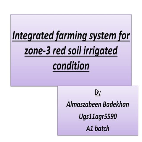Integrated farming system