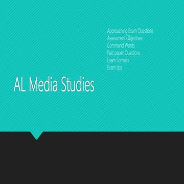 Al media studies exam qs comand words assessment objectives ao1 ao2