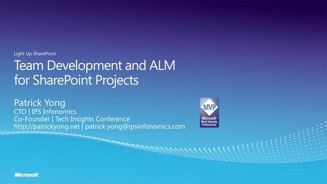 ALM for SharePoint projects