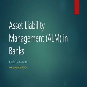 Asset Liability Management in India Banks