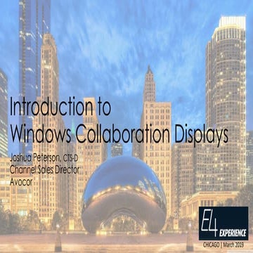 Introduction to Windows Collaboration Displays