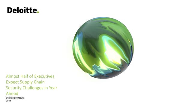 Almost Half of Executives Expect Supply Chain Security Challenges in Year Ahead