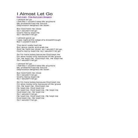 Almost let go | PDF