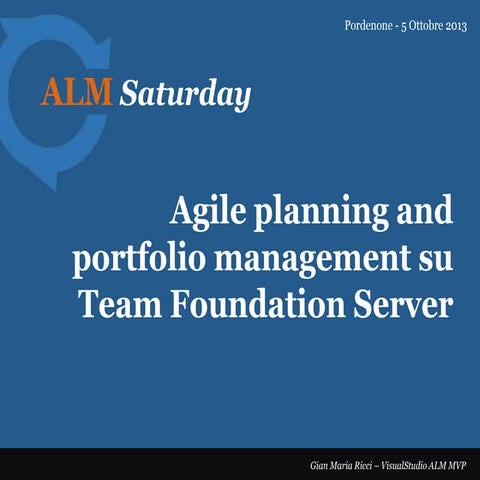 Porfolio Management in TFS 2013