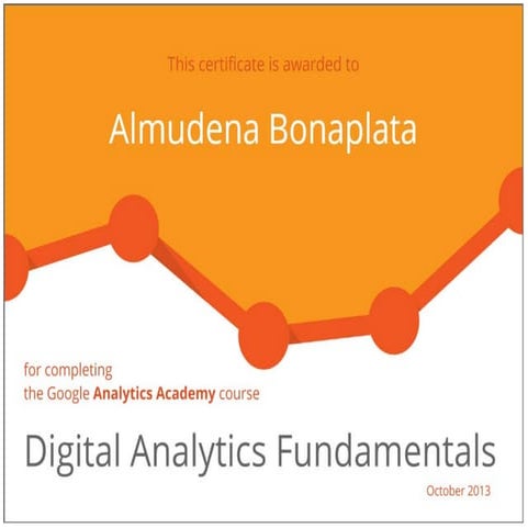 Google - Digital analytics fundamentals course - 2013 certificate