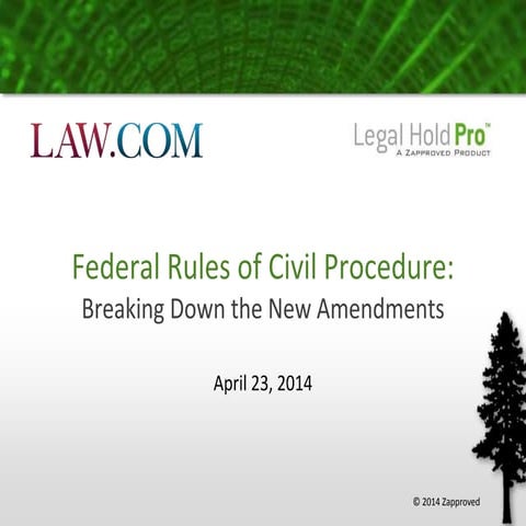 Presentation: Federal Rules of Civil Procedure | Breaking Down the New ...