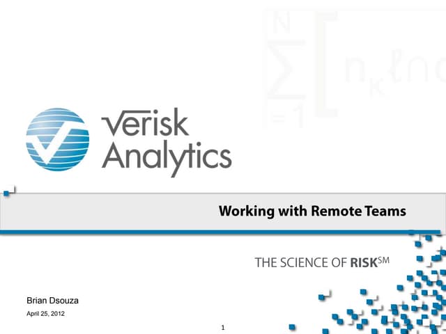 Working with remote teams