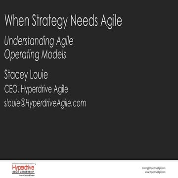 Agile Operating Model
