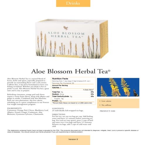 Aloe blossom herbal tea | PDF