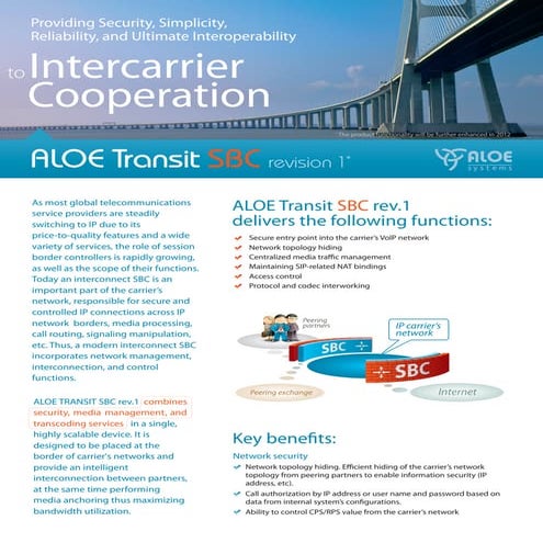 ALOE Transit SBC rev.1 Brochure