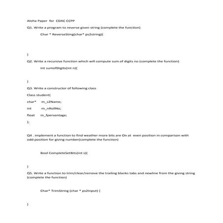 Aloha paper  for  cdac ccpp