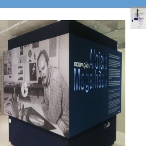 Designer Aloisio Magalhães no Itau Cultural em São Paulo.