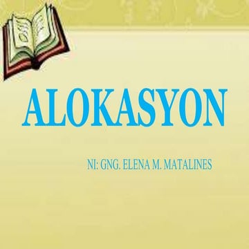 Alokasyon