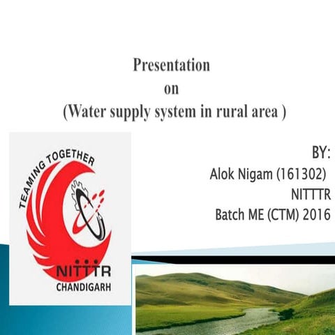 Presentation on water supply system and sources in rural area
