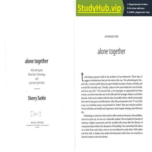 Alone together  Why we expect more from technology and less from each other.pdf