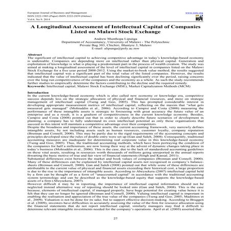 A longitudinal assessment of intellectual capital of companies listed on mala...