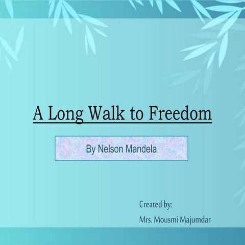 A long walk to freedom p