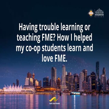 Having Trouble Learning or Teaching FME? How I Helped my Co-op Students Learn...