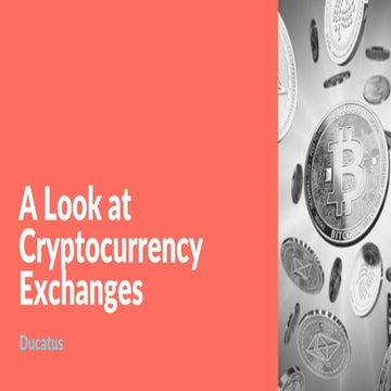 A Look at Cryptocurrency Exchanges