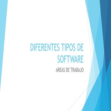diferentes tipos de software en areas de trabajo