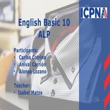 ALP Basic 10.pptx para presentar nuestro proyecto | PPTX
