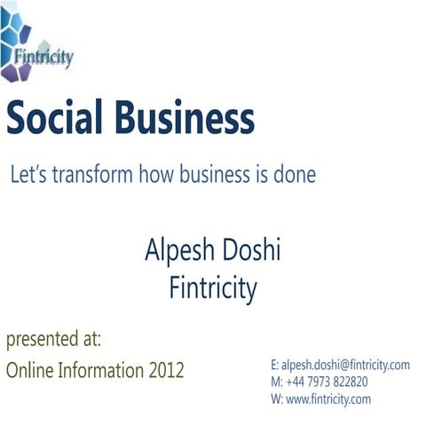 Social business online information 201112 
