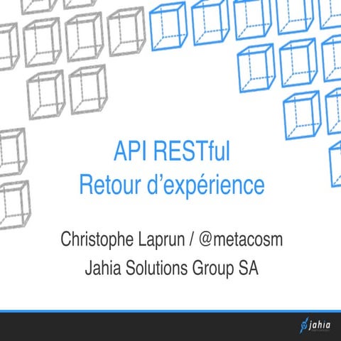 RESTful API - Retour d'expérience