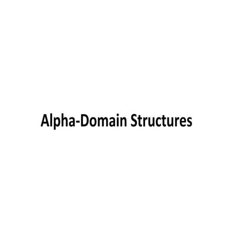Alpha domain structurs