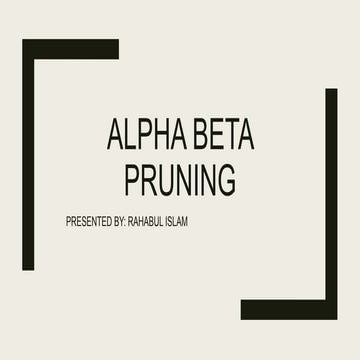 Alpha beta pruning