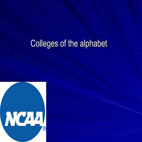 Colleges Alphabet book