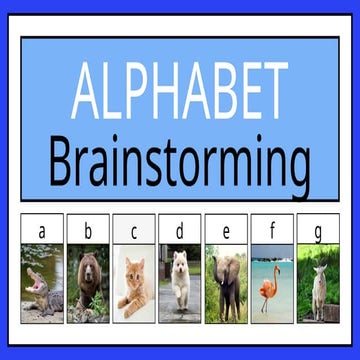 Alphabet Brainstorming English Presentation in Colorful Photograph ...